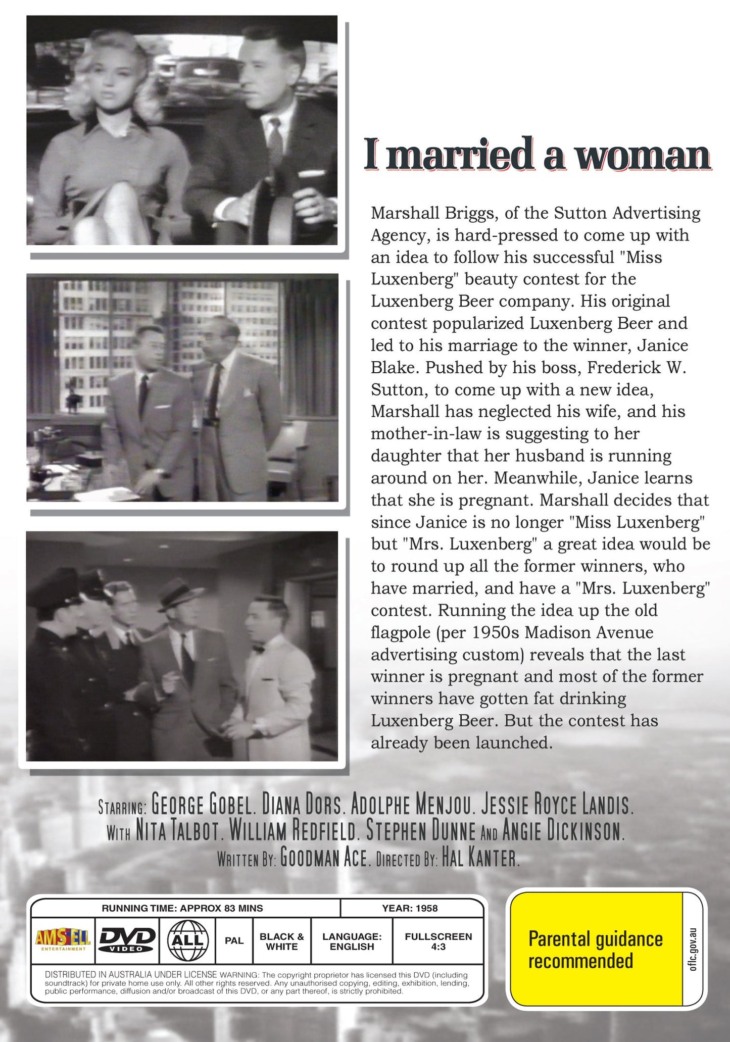 Buy Online I Married a Woman (1958) - DVD - George Gobel, Diana Dors | Best Shop for Old classic and hard to find movies on DVD - Timeless Classic DVD