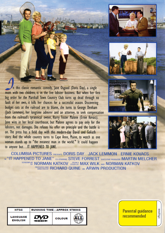 It Happened To Jane on DVD, Comedy, Doris Day, Jack Lemmon