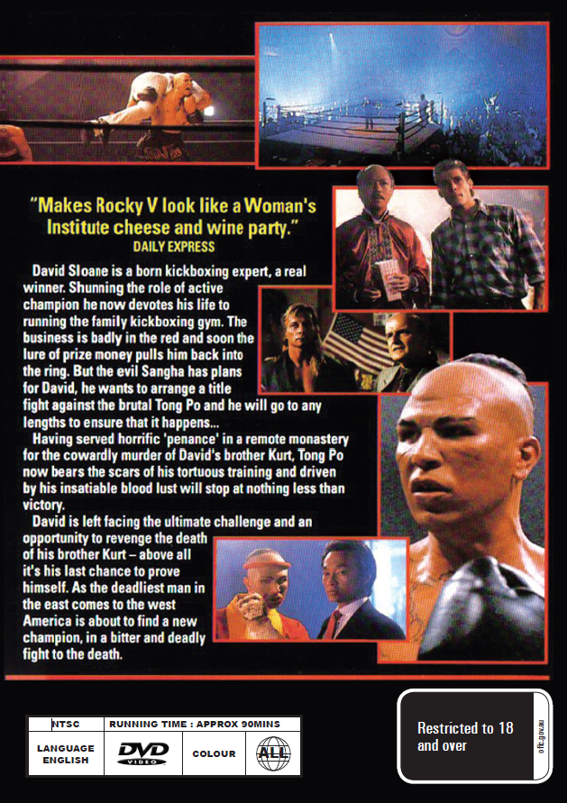 Kickboxer 2 on DVD, Action, Sasha Mitchell, Peter Boyle