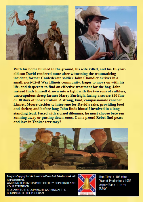 Screenshot from The Proud Rebel DVD starring Alan Ladd and Olivia De Havilland, Western movie in the Movies & DVDs category.