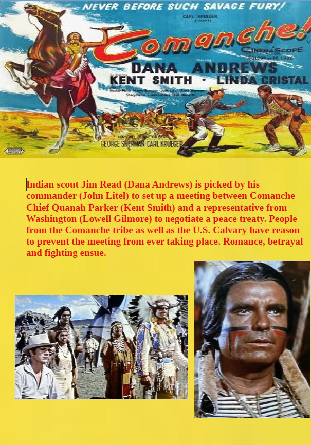 Comanche on DVD, Western, Dana Andrews, Kent Smith