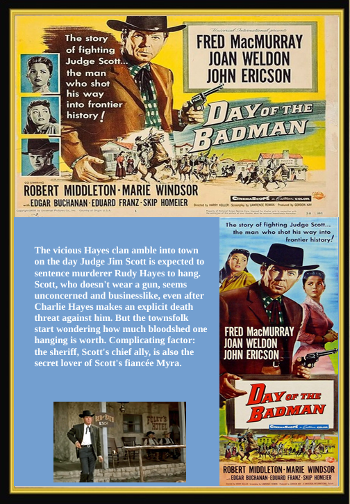 Day of the Badman on DVD, Western, Fred MacMurray, Joan Weldon