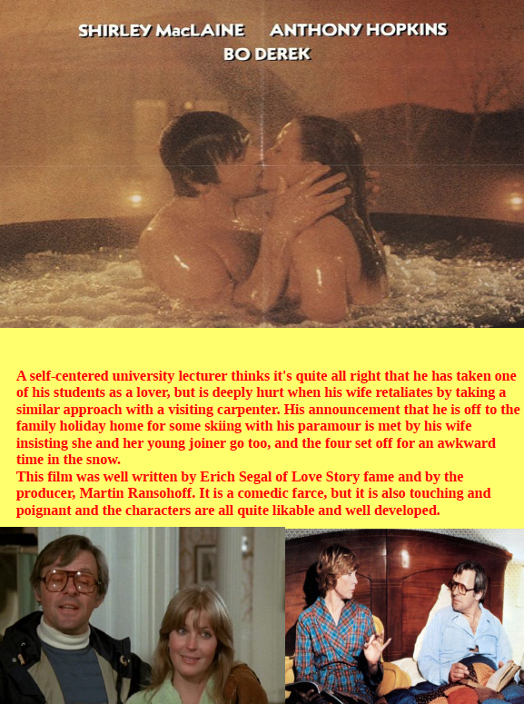 A Change of Seasons on DVD, Comedy, Shirley MacLaine, Anthony Hopkins