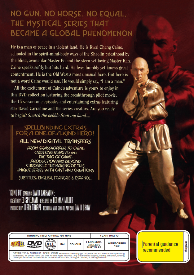 Kung Fu Season 1 on DVD, Western, David Carradine, Radnames Pera