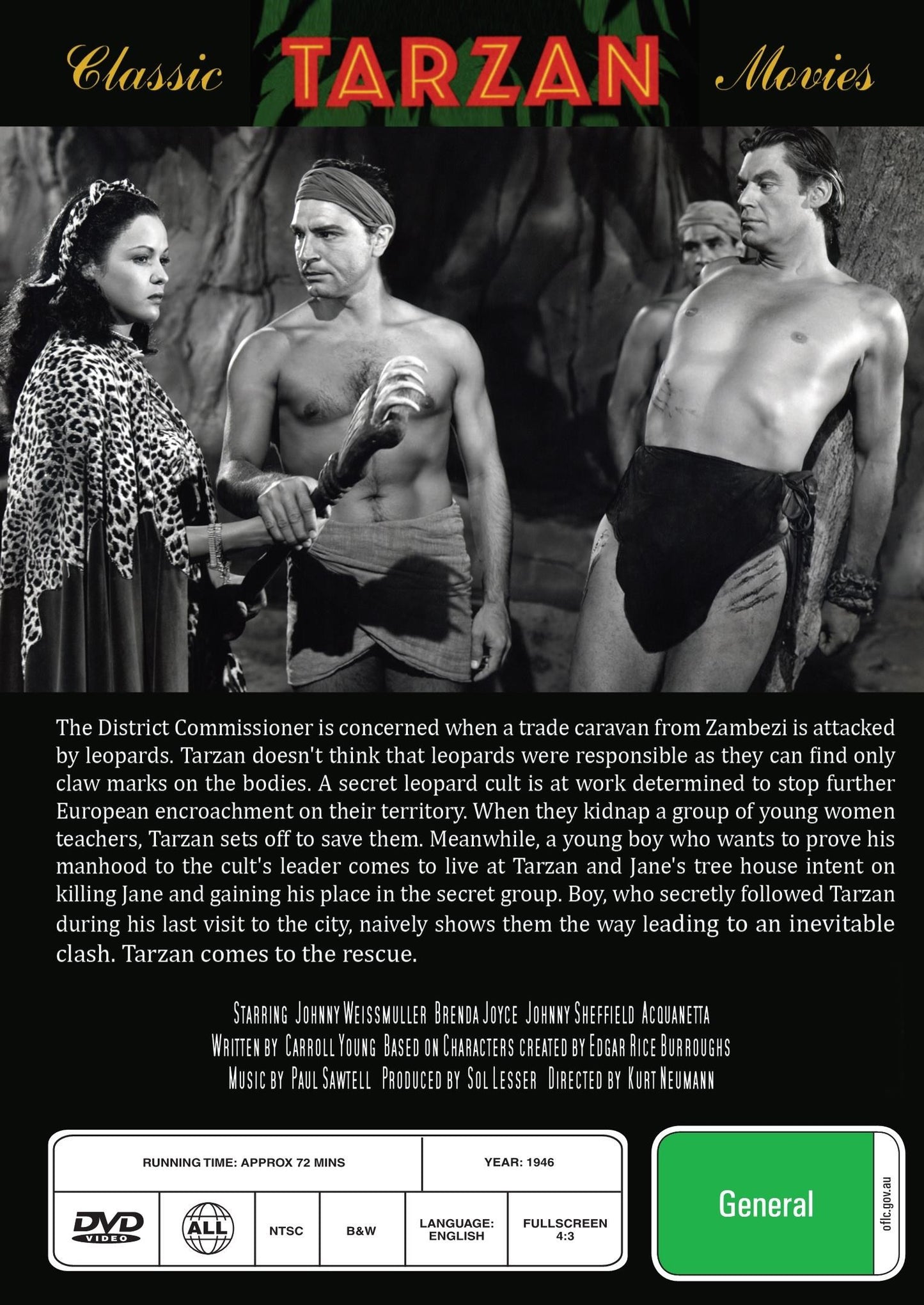 Tarzan and the Leopard Woman on DVD, Romance, Johnny Weissmuller, Brenda Joyce