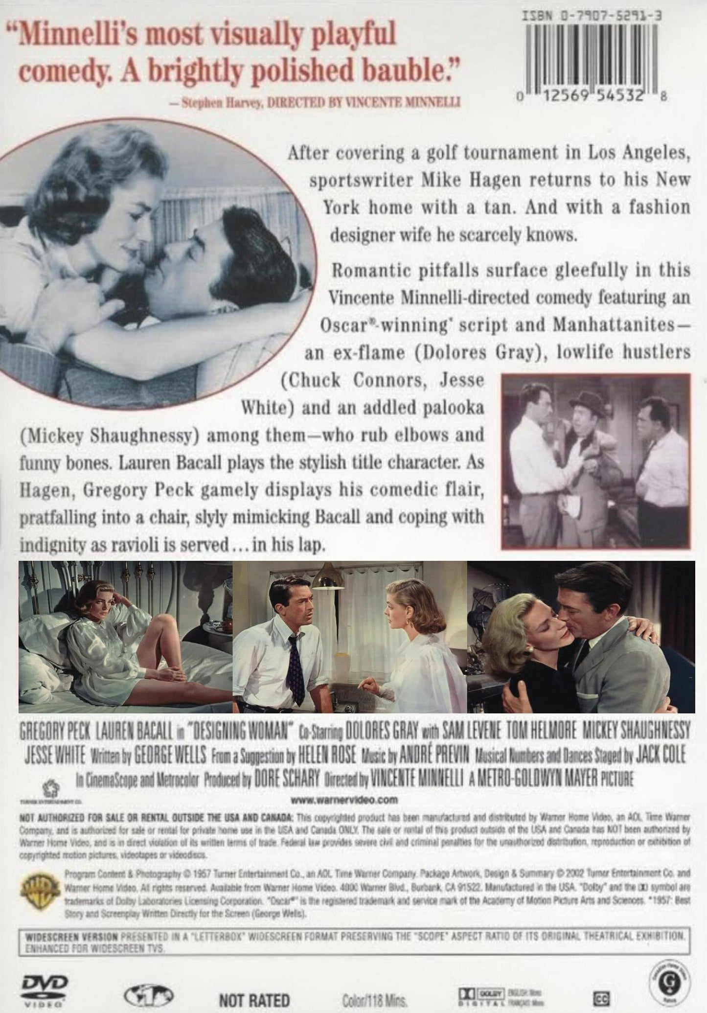 Designing Woman on DVD, Comedy, Gregory Peck, Lauren Bacall