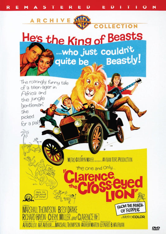 Clarence, the Cross-Eyed Lion on DVD, Comedy, Marshall Thompson, Richard Haydn