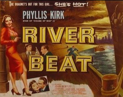 DVD cover of River Beat crime drama featuring Phyllis Kirk and John Bentley, from FilmClassicsOnDVD.
