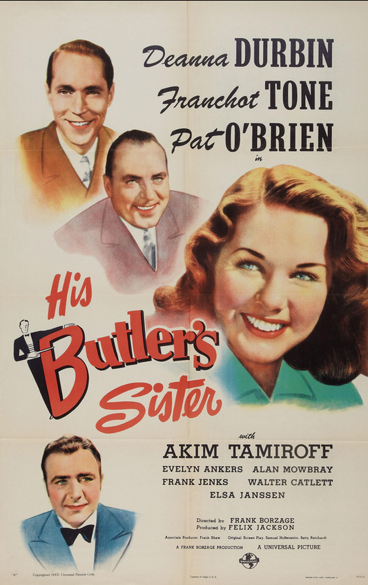 His Butler's Sister on DVD, Musical, Deanna Durbin, Franchot Tone