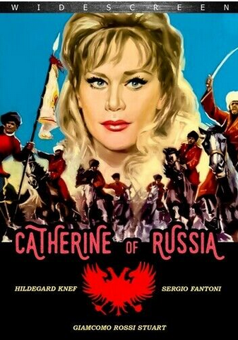 Catherine of Russia DVD drama featuring Hildegard Knef and Sergio Fantoni, part of rareandcollectibledvds movie collection.