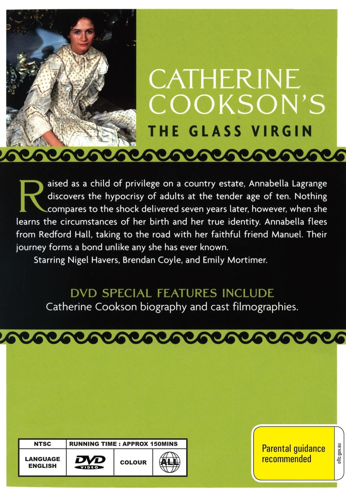 The Glass Virgin DVD featuring romance film with Jan Graveson and Christine Kavanagh, from rareandcollectibledvds.