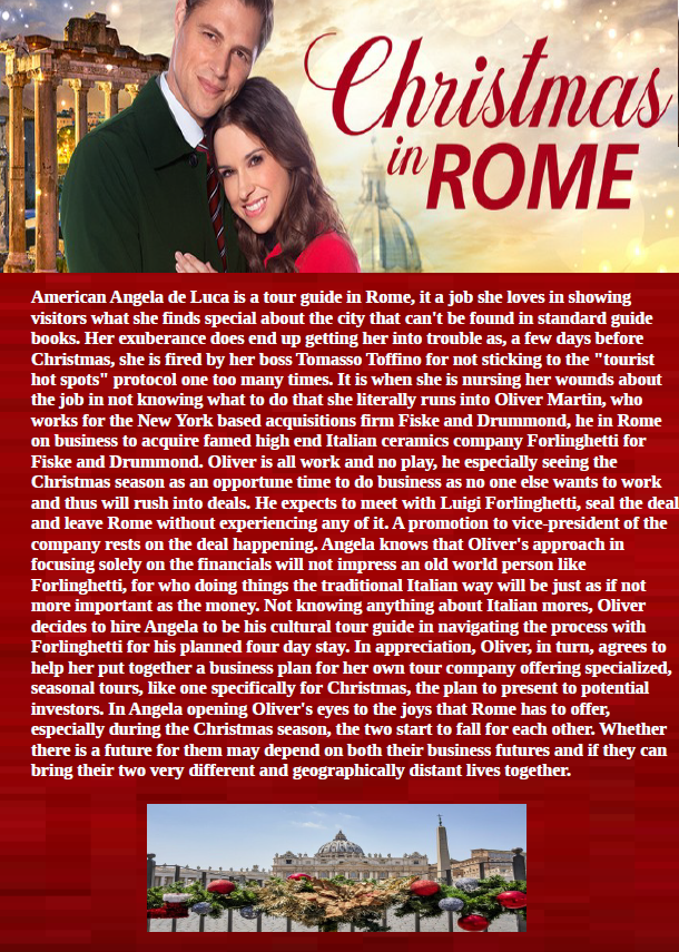 Christmas in Rome DVD featuring romance film with Lacey Chambert and Chris Page, by Rare and Collectible DVDs.