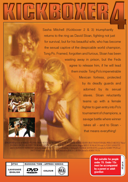 Kickboxer 4 DVD featuring Sasha Mitchell and Kamel Krifa, action movie from the rareandcollectibledvds collection