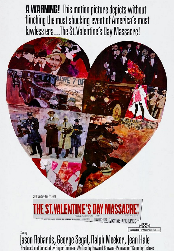 DVD cover of The St. Valentine's Day Massacre drama movie featuring Jason Robards and George Segal, from rareandcollectibledvds.