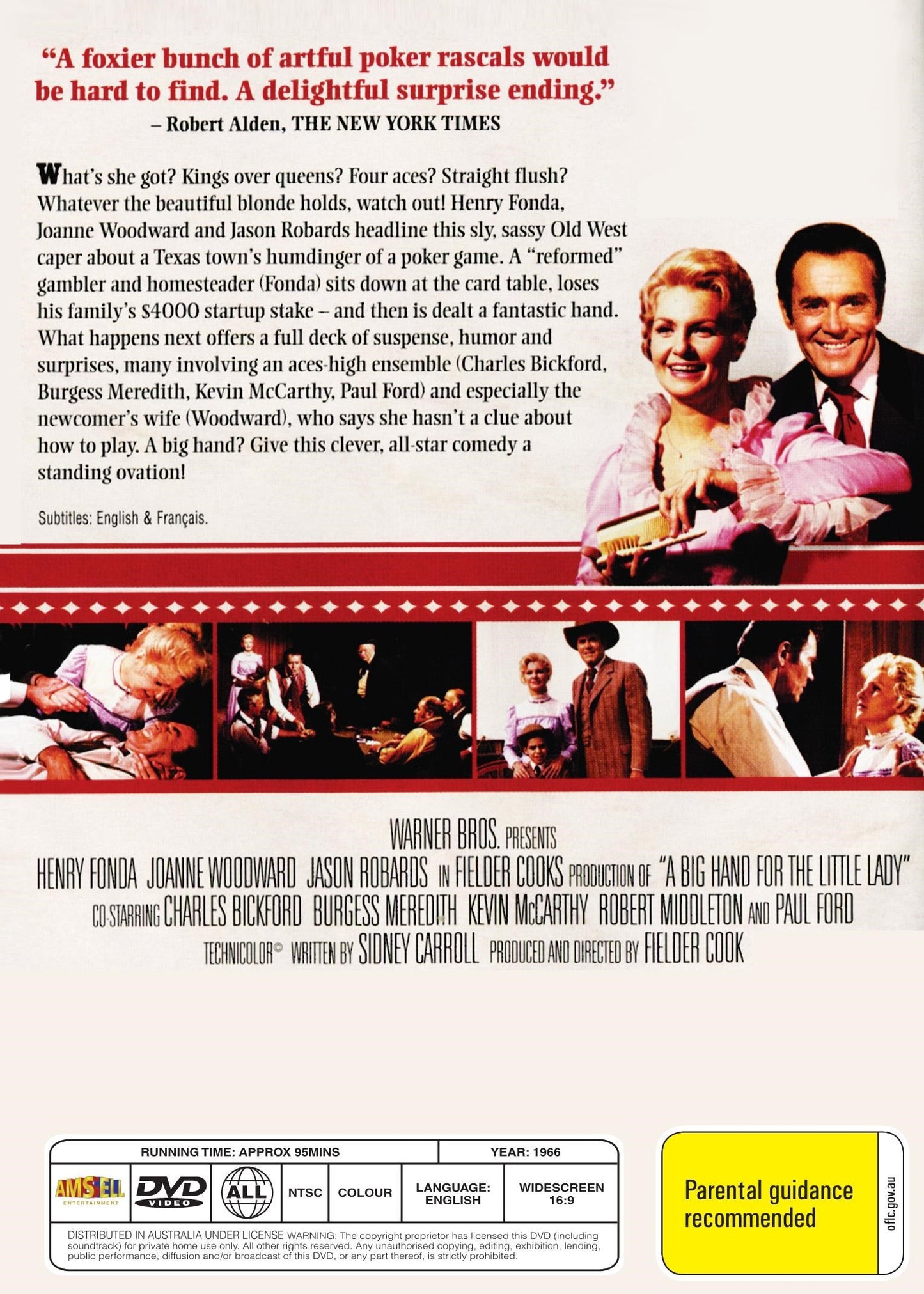 A Big Hand For A Little Lady on DVD, Western, Henry Fonda, Jason Robards