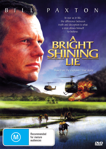 DVD cover of A Bright Shining Lie drama featuring Bill Paxton and Bo Eason, from Rare and Collectible DVDs.