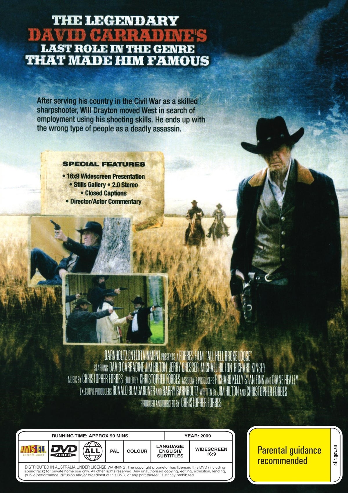 DVD cover of "All Hell Broke Loose" drama featuring Dianne All and Harry All, from rareandcollectibledvds collection.