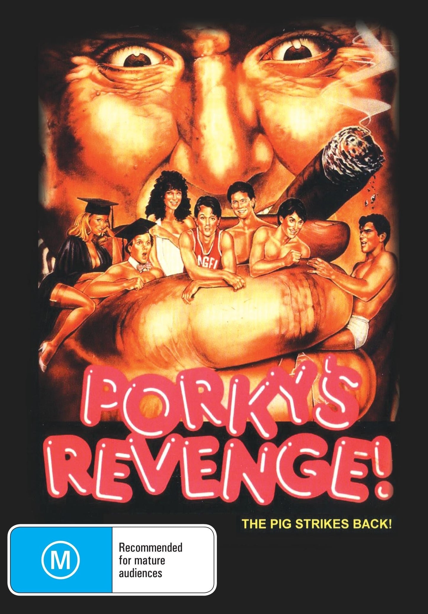 DVD cover of Porky's Revenge comedy featuring Dan Monahan and Wyatt Knight, available from RareAndCollectibleDVDs