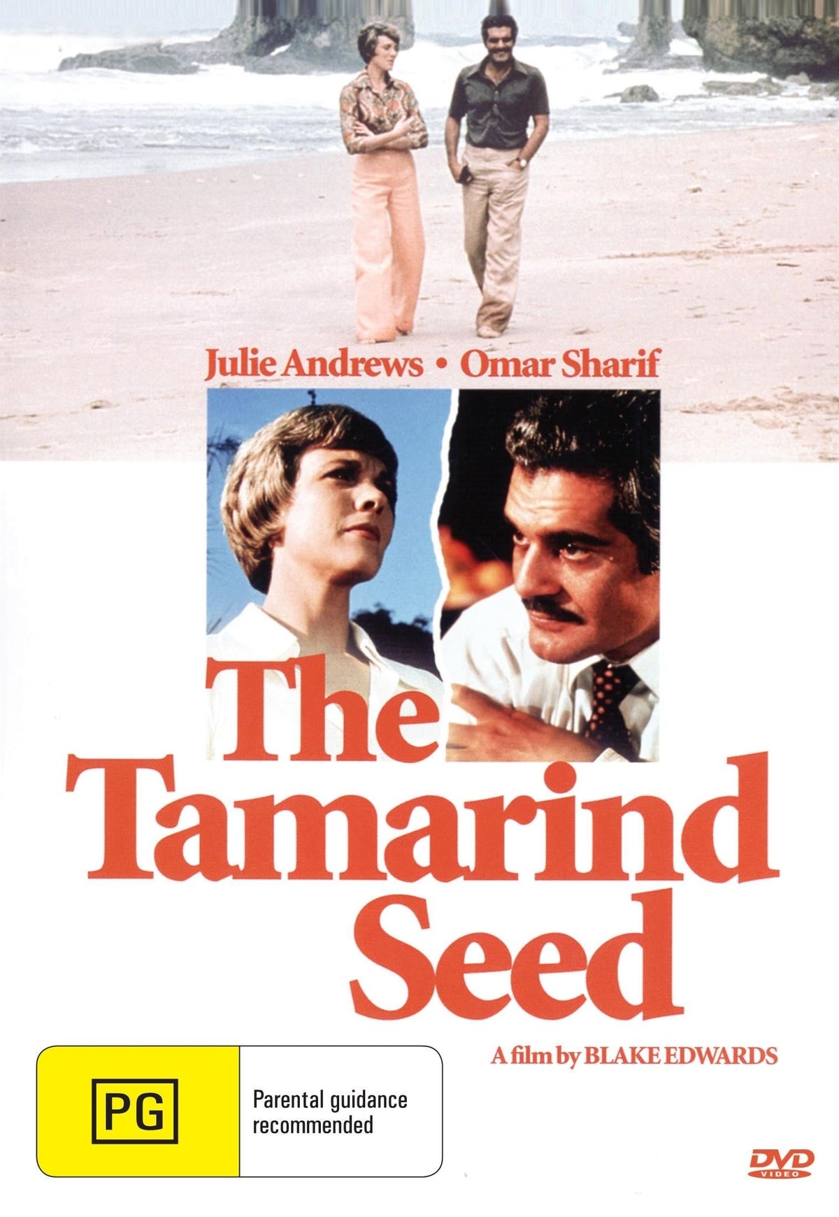 DVD cover of The Tamarind Seed drama featuring Julie Andrews and Omar Sharif, showcasing the film's artwork and cast.