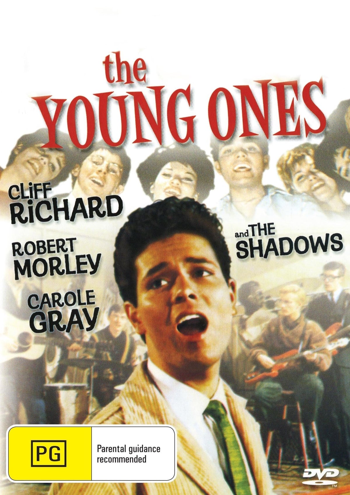 The Young Ones DVD comedy featuring Rik Mayall and Adrian Edmondson, showing the DVD cover with colorful artwork.