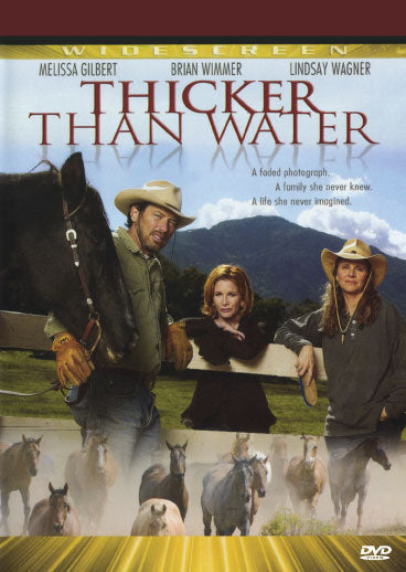 DVD cover of "Thicker Than Water" drama featuring Melissa Gilbert and Lindsay Wagner, from Rare and Collectible DVDs.