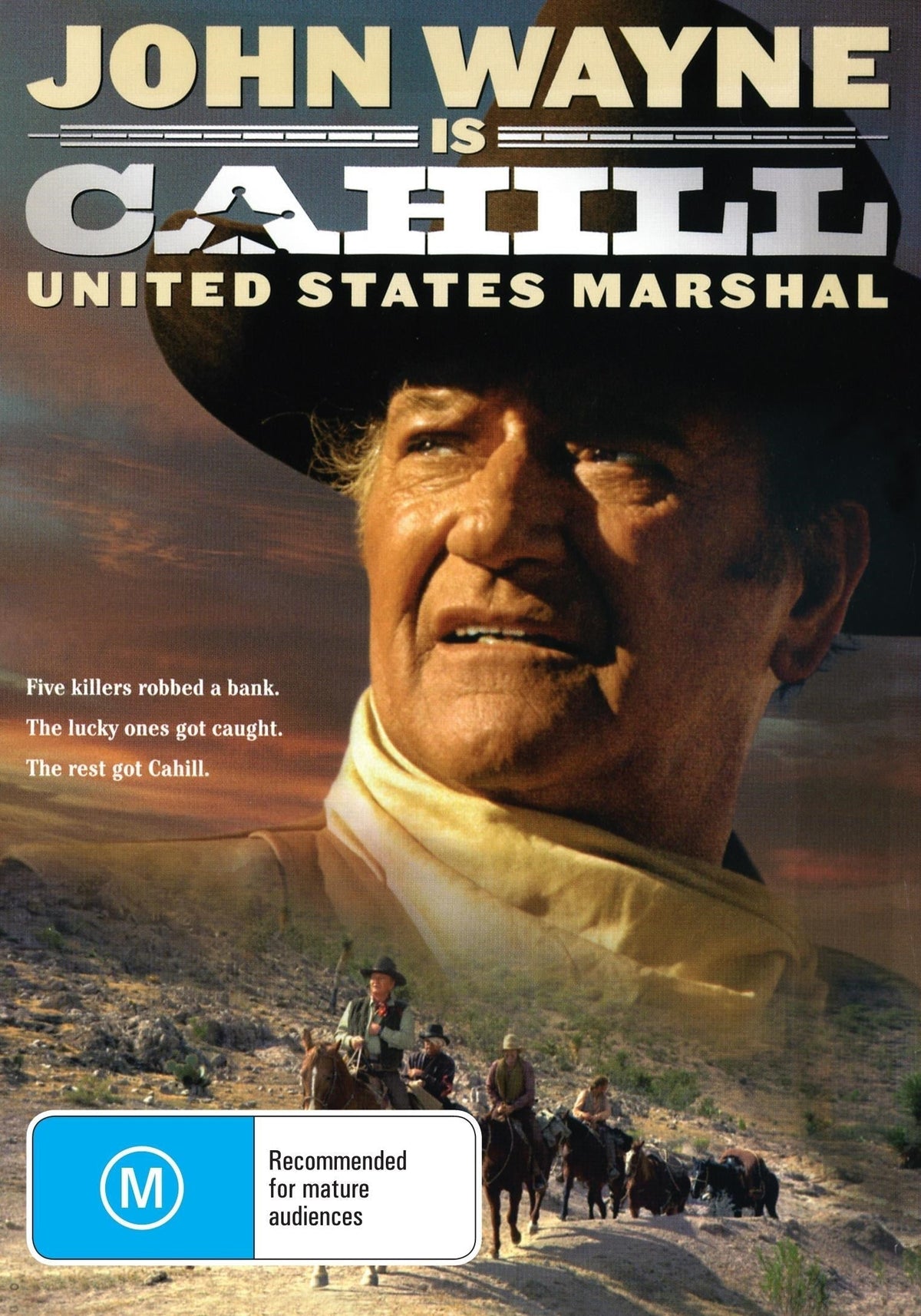 DVD of Cahill U.S. Marshal drama featuring John Wayne and George Kennedy, collectible rareandcollectibledvds release.