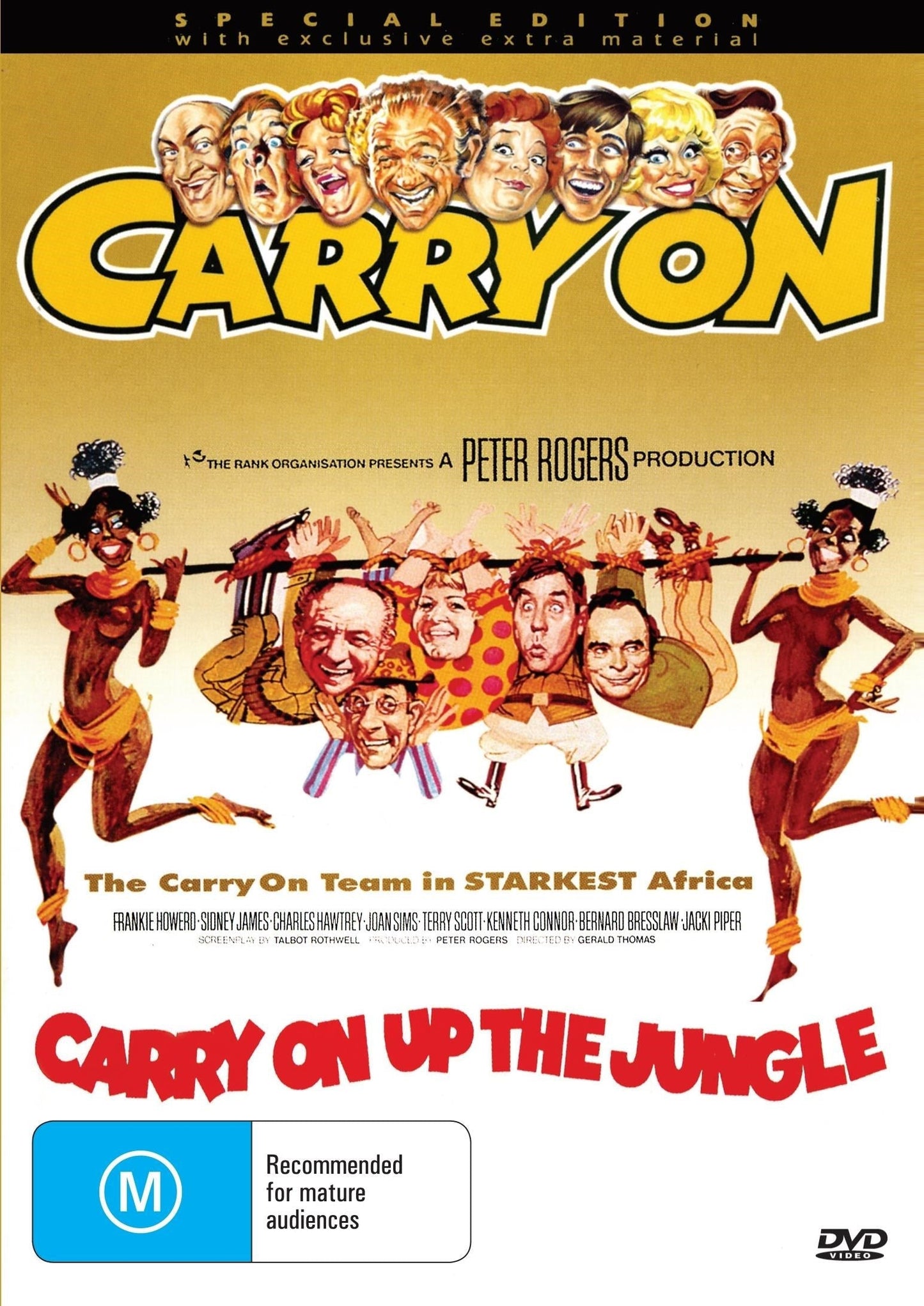 Carry On Up the Jungle DVD featuring Frankie Howerd and Sidney James, adventure comedy movie from RareAndCollectedDVDs.