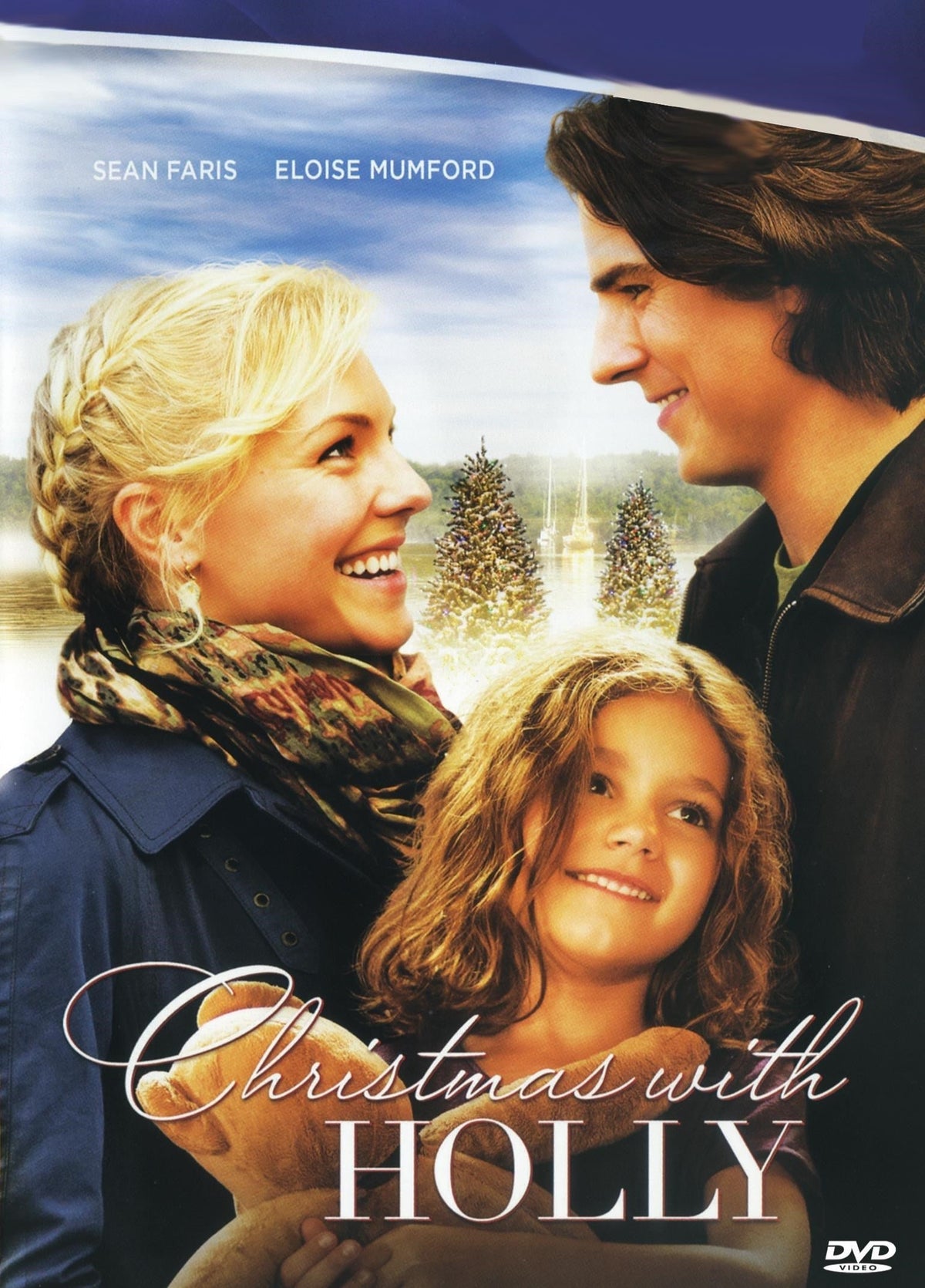DVD cover of Christmas With Holly drama featuring Sean Faris and Eloise Mumford, from rareandcollectibledvds.