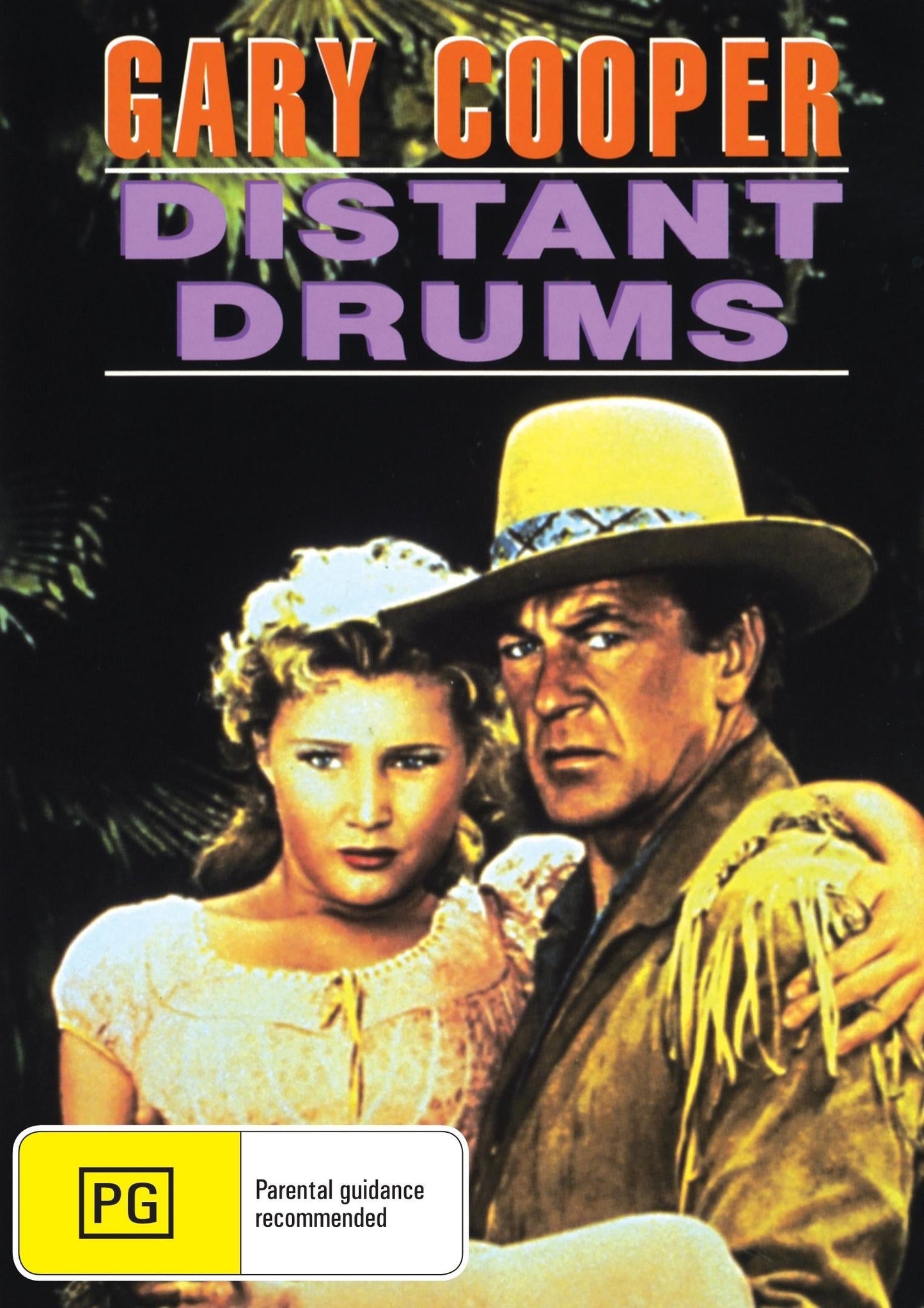 Distant Drums DVD featuring Gary Cooper and Mari Aldon, action film with intense scenes, from rareandcollectibledvds collection.