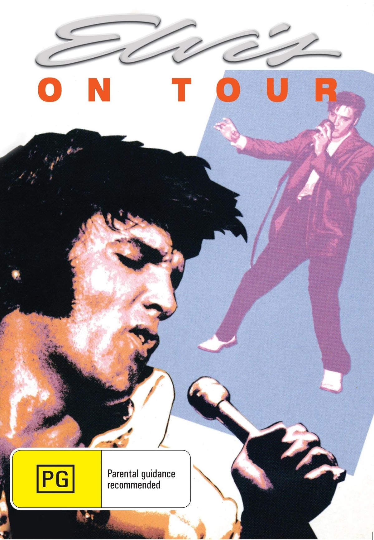 Elvis On Tour DVD featuring Kurt Russell and Shelley Winters, showing the DVD case with cover art and title.