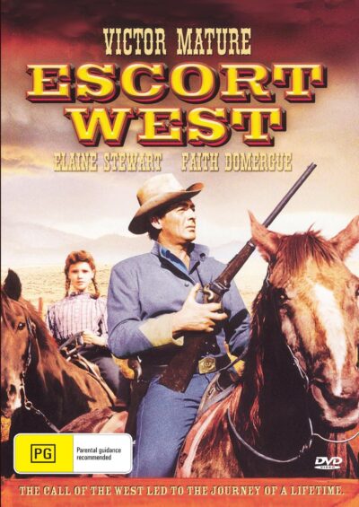 DVD of Escort West Western featuring Victor Mature and Elaine Stewart, from RareAndCollectorDVDs.