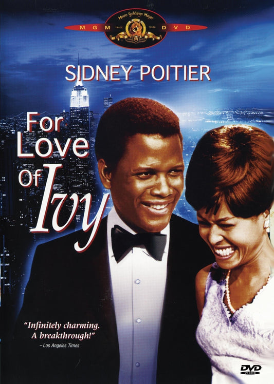 DVD of For Love of Ivy drama featuring Sidney Poitier and Abbey Lincoln, with cover art showing the main characters and title.
