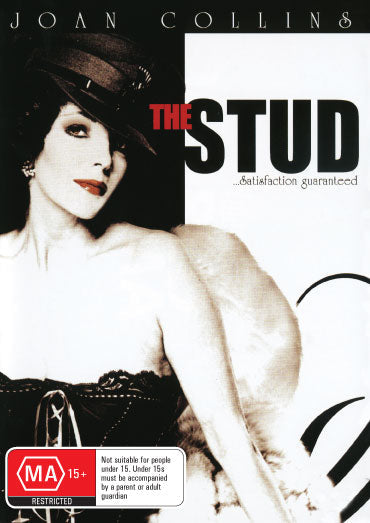 DVD of The Stud featuring Joan Collins and Oliver Tobias, romance genre, collectible release from rareandcollectibledvds.