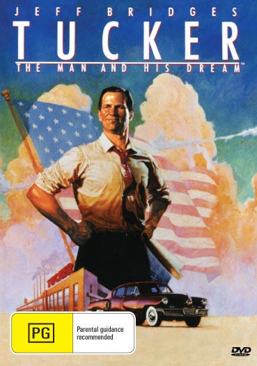DVD cover of Tucker: The Man And His Dream featuring Jeff Bridges and Joan Allen, biography film, from RareAndCollectibleDVDs.