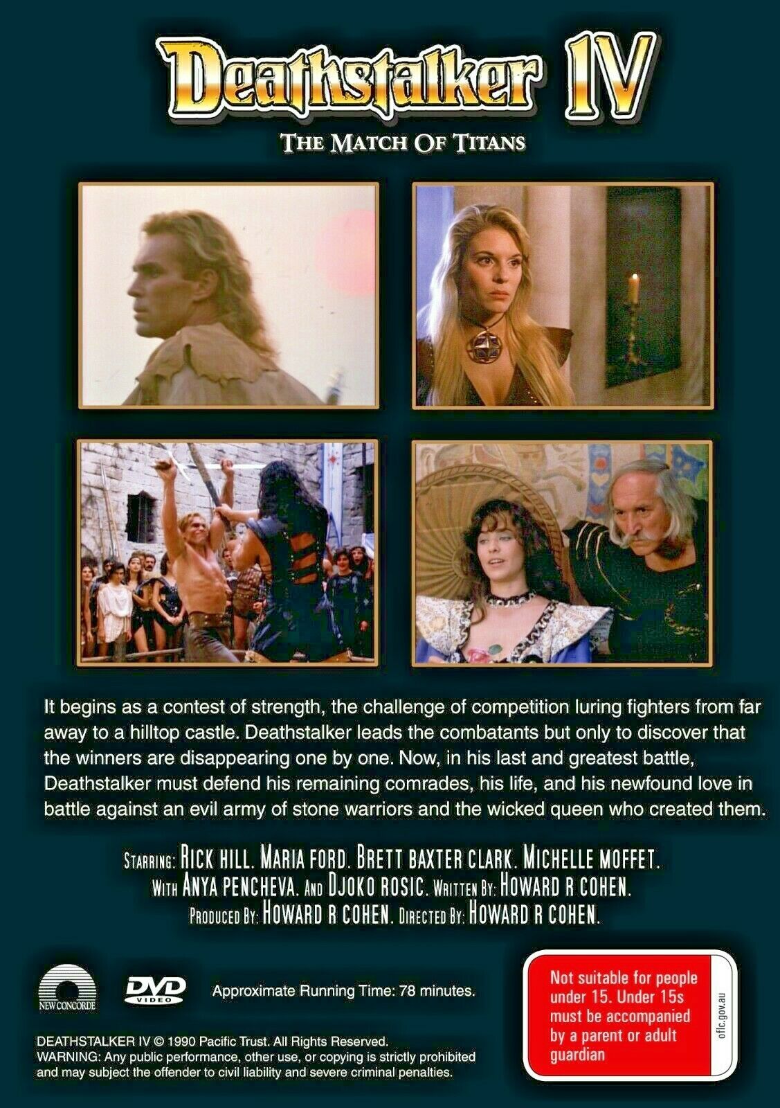 DVD of Deathstalker IV: Match of Titans featuring Rick Hill and Maria Ford, drama movie from Timeless Classic DVD.