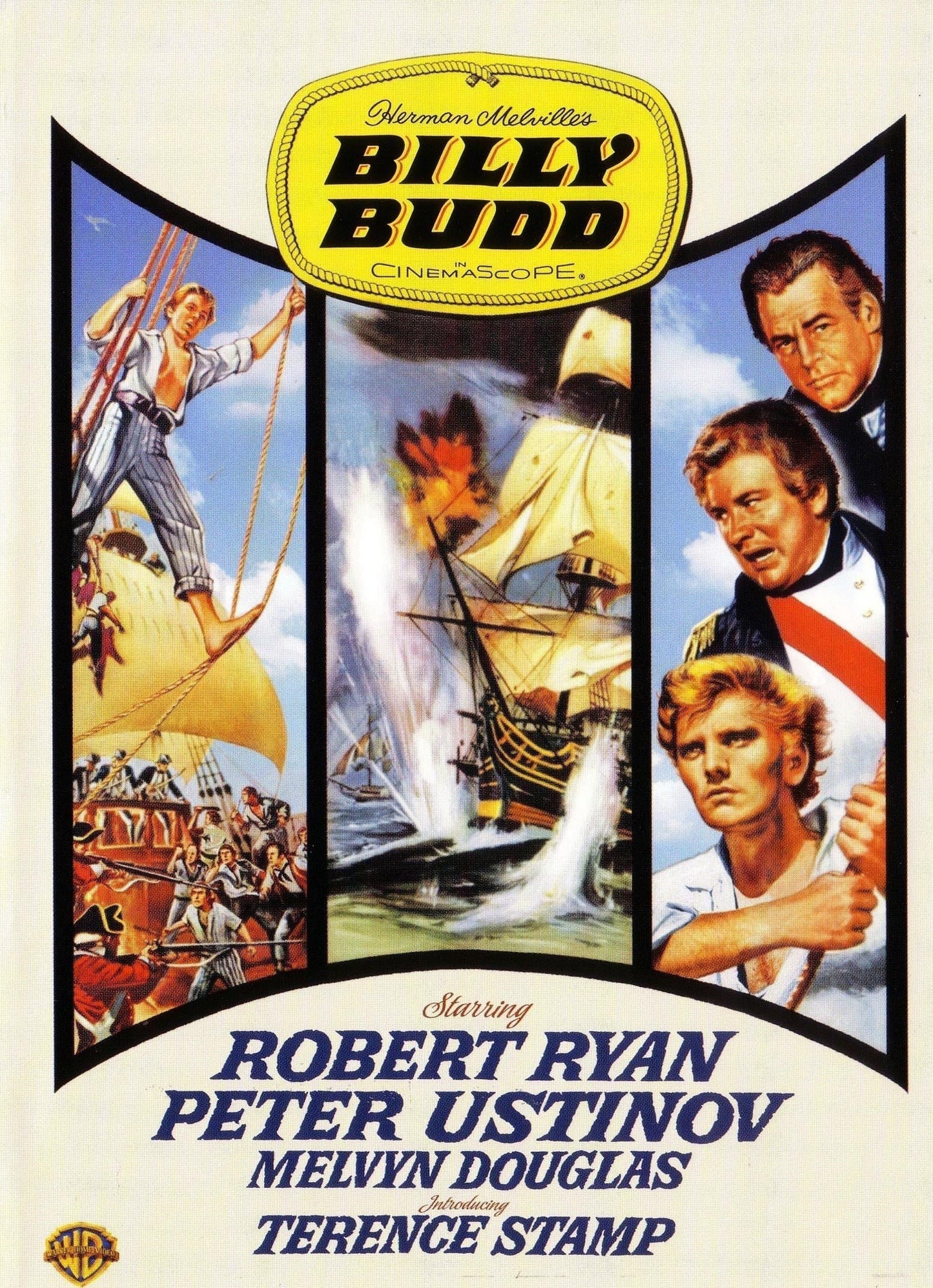 Rare DVD of Billy Budd featuring Robert Ryan and Peter Ustinov, depicting adventure and war themes from the classic film.