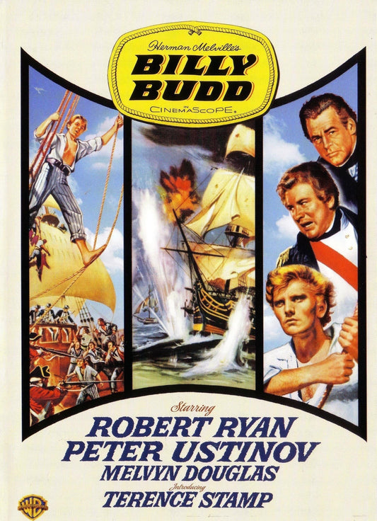 Rare DVD of Billy Budd featuring Robert Ryan and Peter Ustinov, depicting adventure and war themes from the classic film.