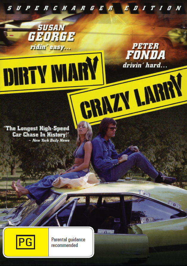 Dirty Mary Crazy Larry DVD, Peter Fonda, Susan George, Car Chase