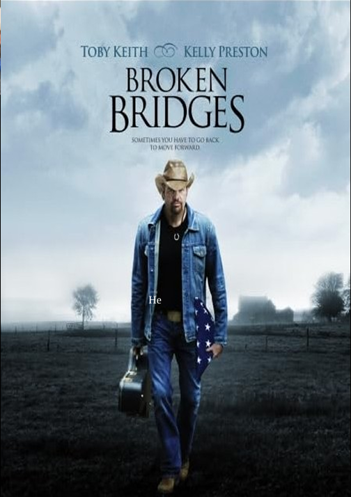 Screenshot from Broken Bridges DVD, a drama film starring Brian F. Durkin and Jason Leith, showing a scene with two characters outdoors.