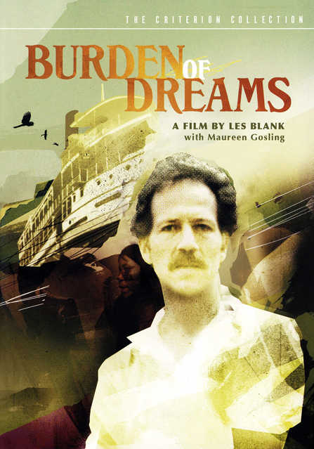 DVD cover of Werner Herzog's documentary "Burden of Dreams" featuring Klaus Kinski, from FilmClassicsOnDVD.