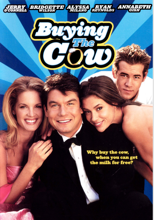 Screenshot from the comedy DVD "Buying the Cow" featuring Jerry O'Connell and Bill Bellamy, showing DVD cover art.