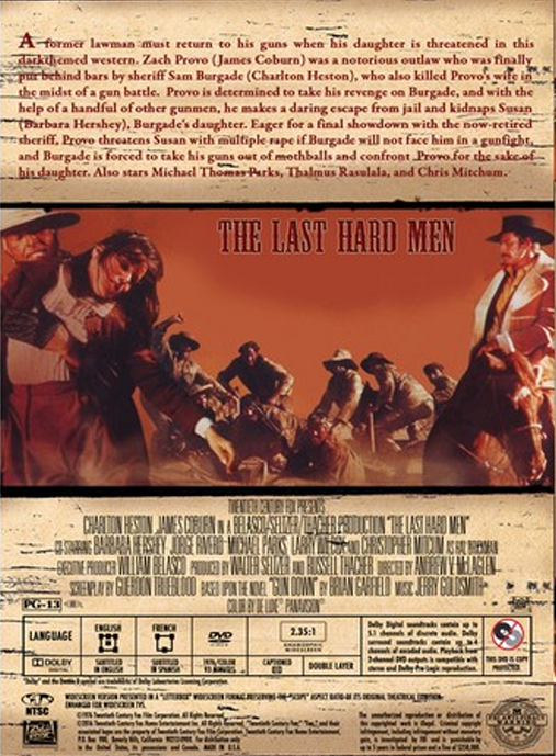 The Last Hard Men on DVD, Drama, Charlton Heston, James Coburn