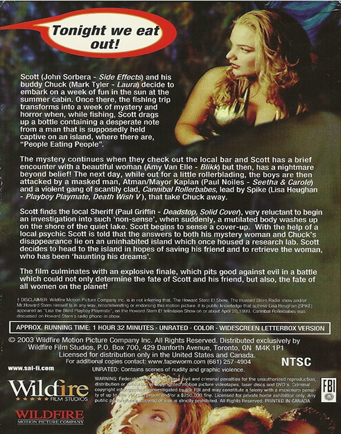 Screenshot from Cannibal Rollerbabes DVD, a comedy movie featuring John Sorbera and Mark Tyler, in the Movies & DVDs category.