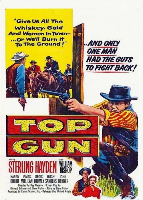 Screenshot from the Top Gun DVD featuring Sterling Hayden and William Bishop, a classic drama movie from FilmClassicsOnDVD.