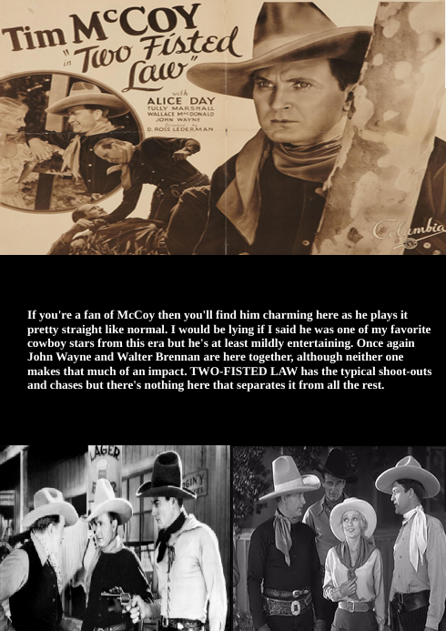 Screenshot from the Two-Fisted Law DVD featuring Tim McCoy and Alice Day in an adventure movie from FilmClassicsOnDVD.