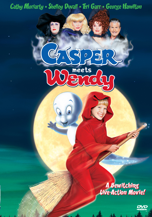 Screenshot from Casper Meets Wendy DVD featuring animation with Cathy Moriarty and Shelley Duvall, from FilmClassicsOnDVD.