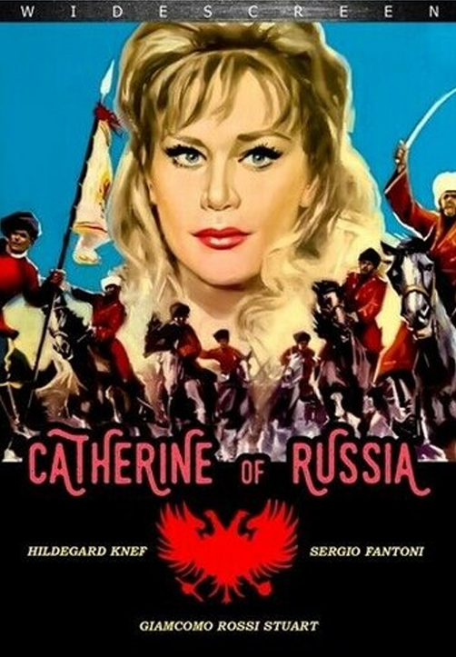 DVD cover of "Caterina di Russia" drama movie starring Hildegard Knef and Sergio Fantoni, from FilmClassicsOnDVD.