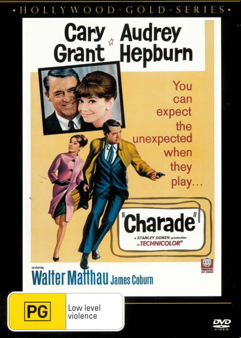 DVD cover of the comedy film "Charade" starring Cary Grant and Audrey Hepburn, part of Movies & DVDs collection.