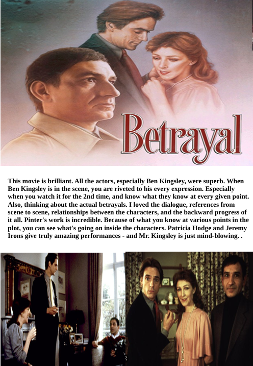 Screenshot from the Drama DVD "Betrayal" featuring Jeremy Irons and Ben Kingsley, part of the Movies & DVDs collection.