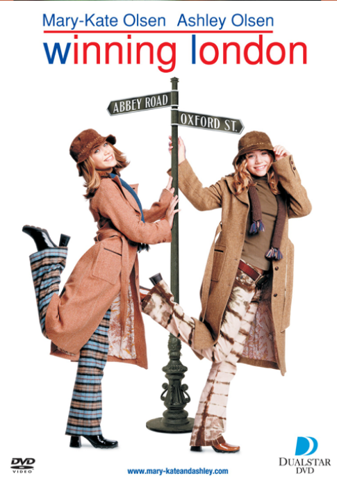 Screenshot of the DVD cover for "Winning London" starring Mary-Kate and Ashley Olsen, a family comedy movie.
